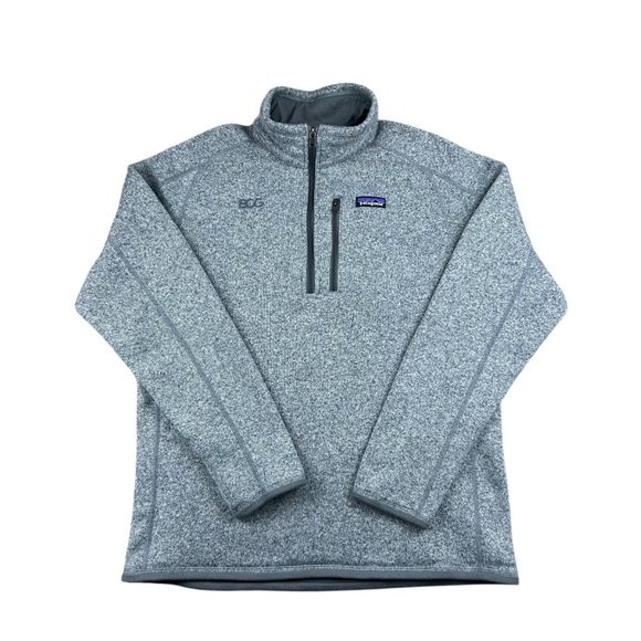 Patagonia Mens Better Sweater LARGE Gray 1/4 Zip Fleece Pullover Jacket Hiking - Picture 7 of 16